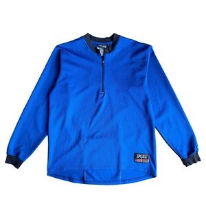 Fox Racing Y2K Jersey Mems Medium Blue Quarter Zip Long Sleeve BMX Motorcross